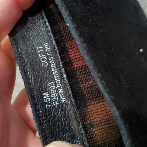 Born Women Peavy Comfort Suede Boots block heels  shoes sz 7.5M - Picture 12 of 14